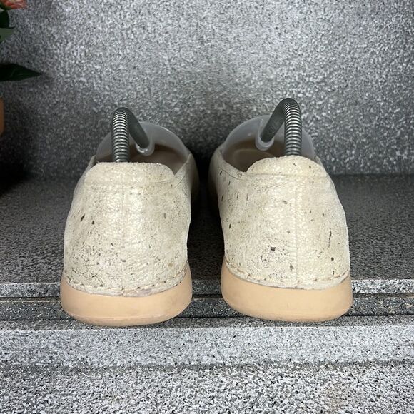 Alegria Petal Flats Size 6 Ivory Gold Flake Slip On Shoes Loafers Leather - Picture 5 of 8